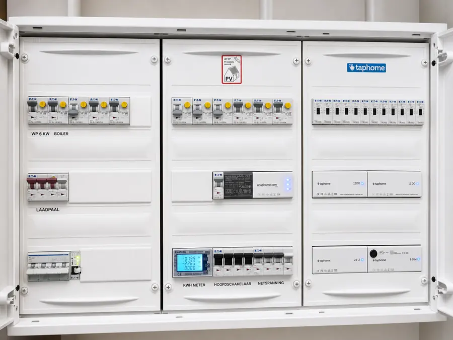 Meterkast met nieuwe groepenkast, uitgevoerd door DoeHetSolar